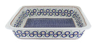 Polish Pottery Peach Blossom Large Rectangular Baker