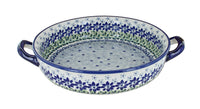 Polish Pottery Hallsey Small Round Baker with Handles
