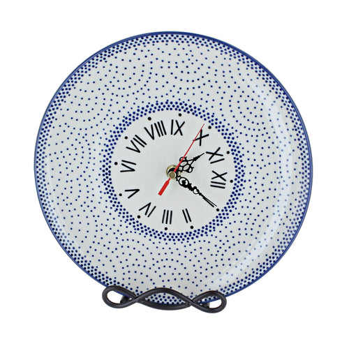 Polish Pottery Small Dots Clock
