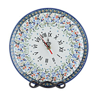 Polish Pottery Periwinkle Clock