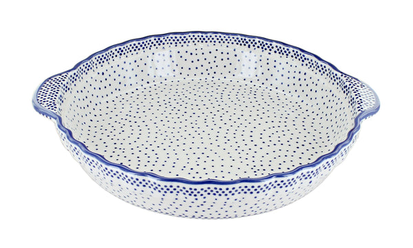 Small Dots Pie Plate with Handles