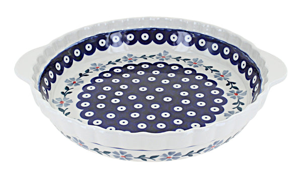 Blue Violet Pie Plate With Handles