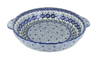 Polish Pottery Hallsey Pie Plate with Handles