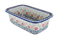 Polish Pottery Garden Bouquet Loaf Baker