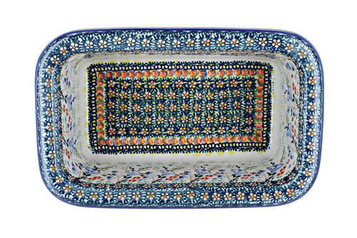 Periwinkle Loaf Baker Polish Pottery