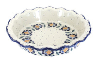 Polish Pottery Sunflower Pie Plate