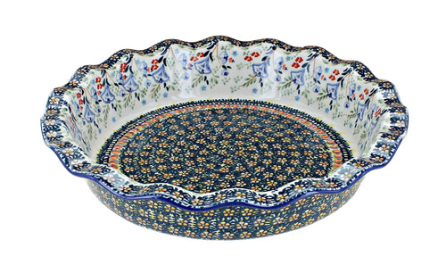 Polish Pottery Periwinkle Pie Plate