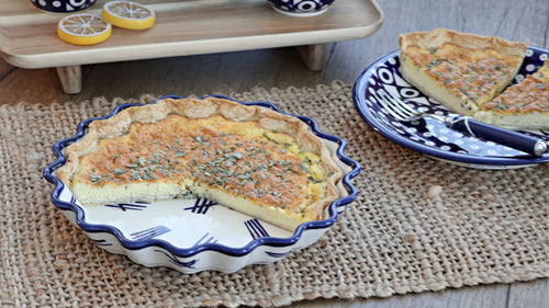 Zoe Quiche Dish Polish Pottery