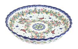 Winter Cardinal Pie Plate