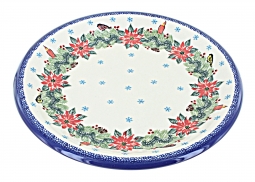 Red Wreath Dinner Plate