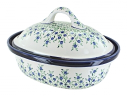 Porcelain Vine Roaster with Lid