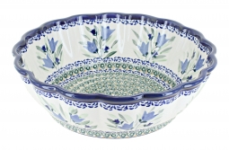 Blue Tulip Large Scallop Bowl