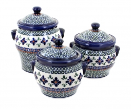 Mosaic Flower Canister Set