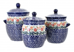 Blue Shells Ceramic Canisters - Set of 4