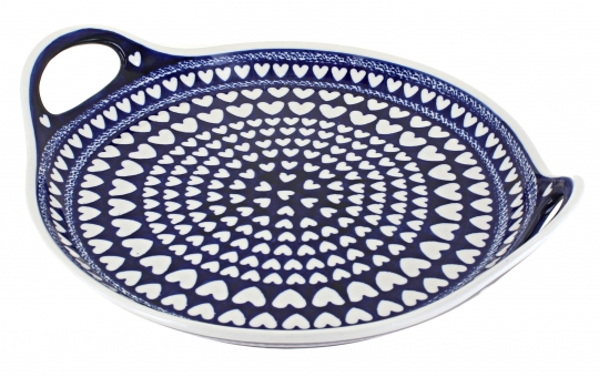 Round Serving Tray w/ Handles