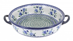 Blue Tulip Round Casserole with Handles