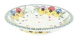 Majestic Pansy Soup Plate