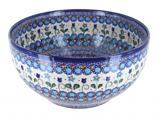 Blue Rose Polish Pottery  Country Meadow Small Mixing Bowl