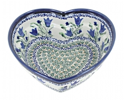 Blue Tulip Large Heart Bowl