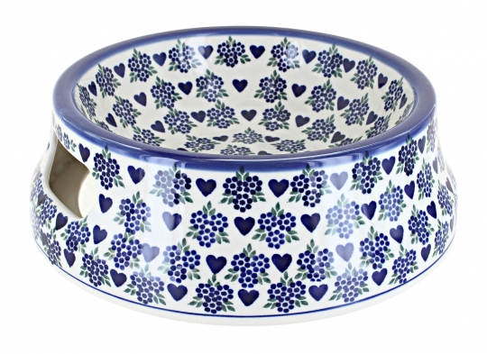 polish pottery dog bowl