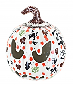 Scary Night Fiery Pumpkin Luminary