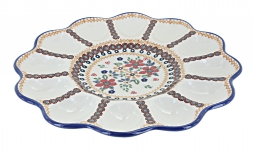 Red Daisy Egg Plate