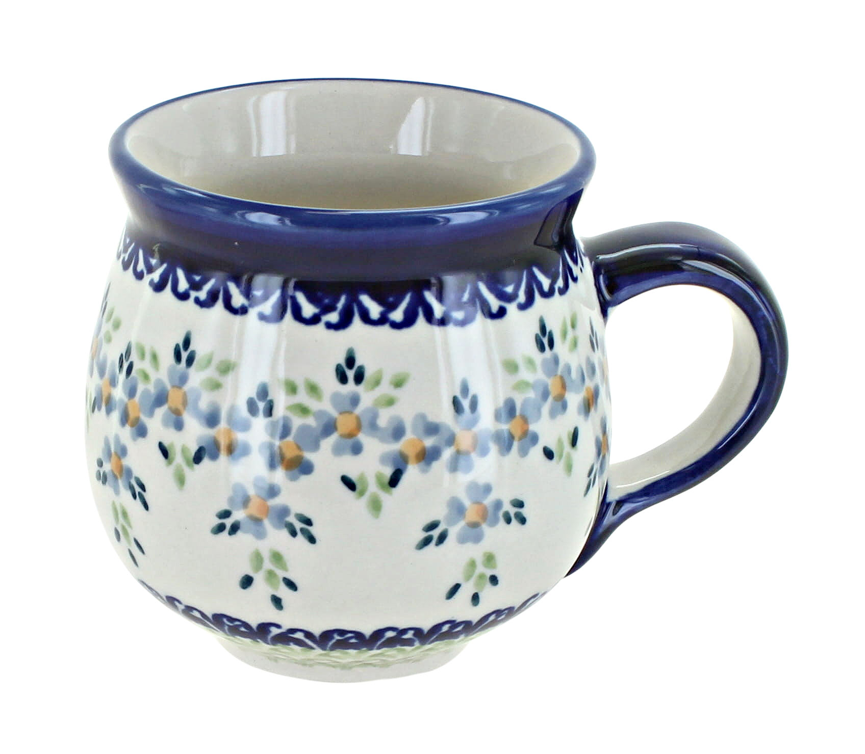 Blue Rose Polish Pottery | Summer Vine Bubble Mug