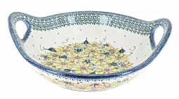 Summer Picnic Deep Serving Bowl with Handles