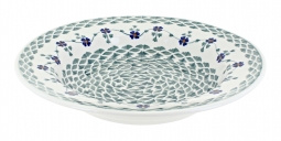 Sage Floral Soup Plate