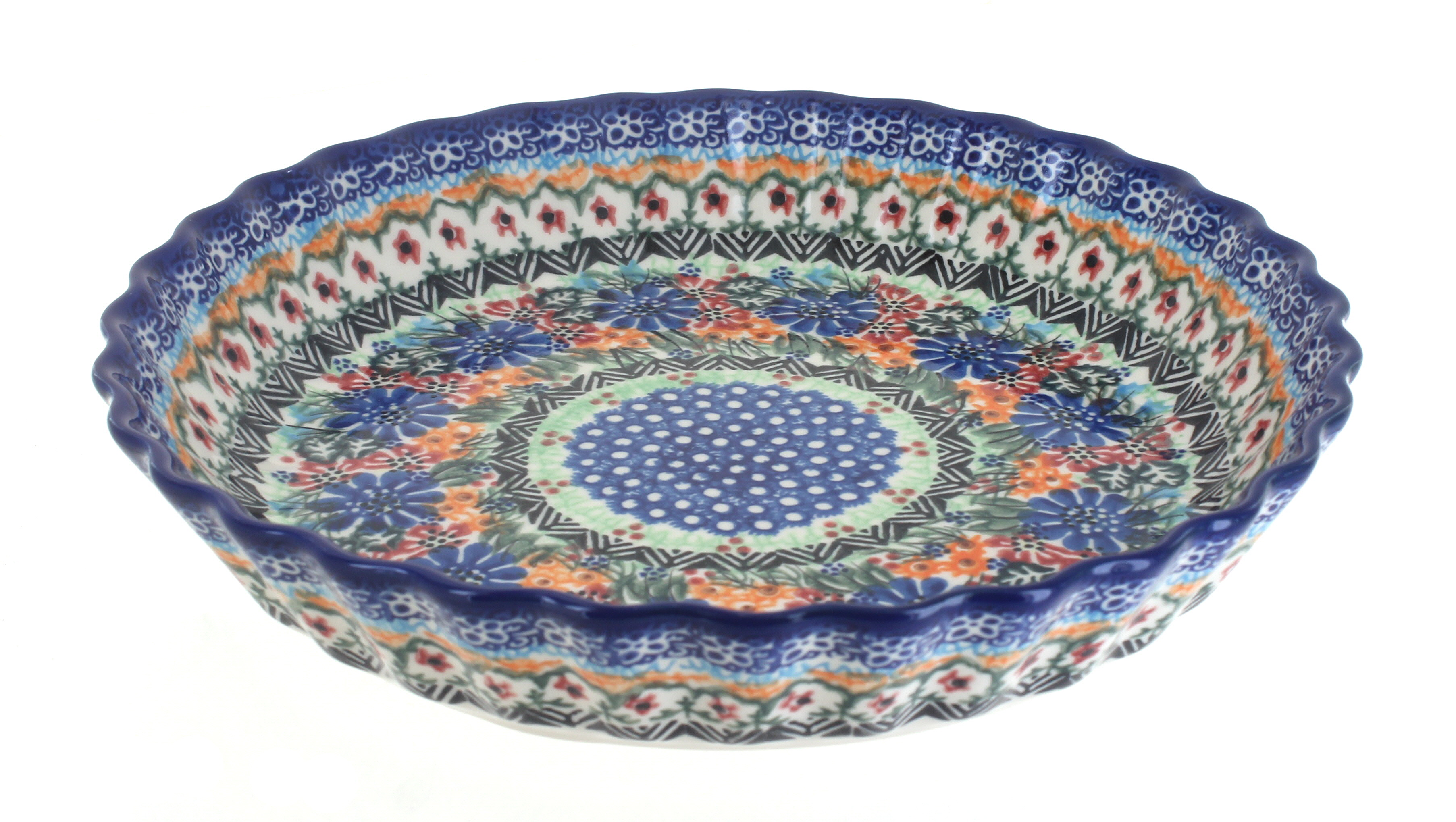 Blue Rose Polish Pottery | Ashley Pie Plate