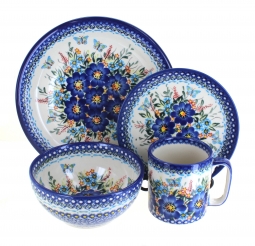 Garden of Blue 4 PC Place Setting - Service for 1