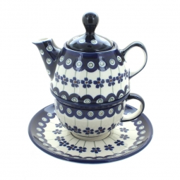 Flowering Peacock Individual Teapot & Cup