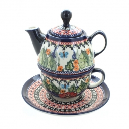 Floral Butterfly Individual Teapot & Cup