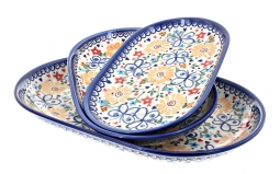 Butterfly 3 Piece Oval Server Set