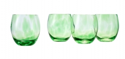 Green Confetti Juice Glass Set