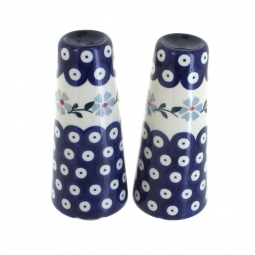 Blue Violet Salt & Pepper Shakers