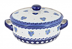 Country Berry Covered Round Baker with Handles