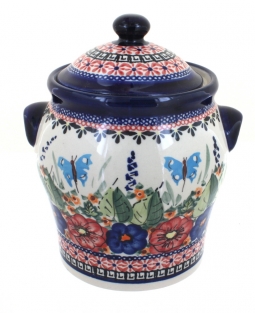 Floral Butterfly Large Canister