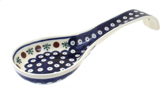 Blue Rose Polish Pottery | Nature Large Spoon Rest