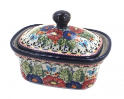 Floral Butterfly Butter Tub