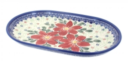 Poinsettia Small Oval Dish