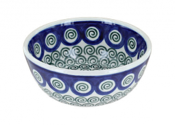 Peacock Swirl Dessert Bowl