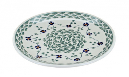 Sage Floral Dessert Plate