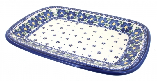 Blue Rose Polish Pottery  Spring Blossom Muffin Pan