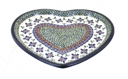 Mosaic Flower Heart Plate