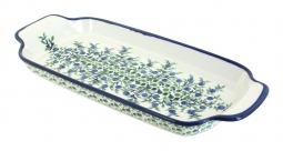 Porcelain Vine Bread Tray with Handles