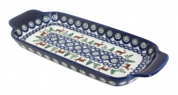 Reindeer Pine Bread Tray with Handles