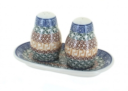 Athena Salt & Pepper Shakers with Tray