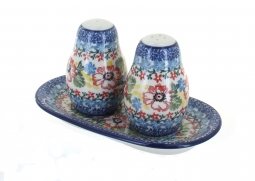 Hummingbird Salt & Pepper Shakers with Tray