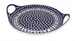 Nature Round Serving Tray with Handles